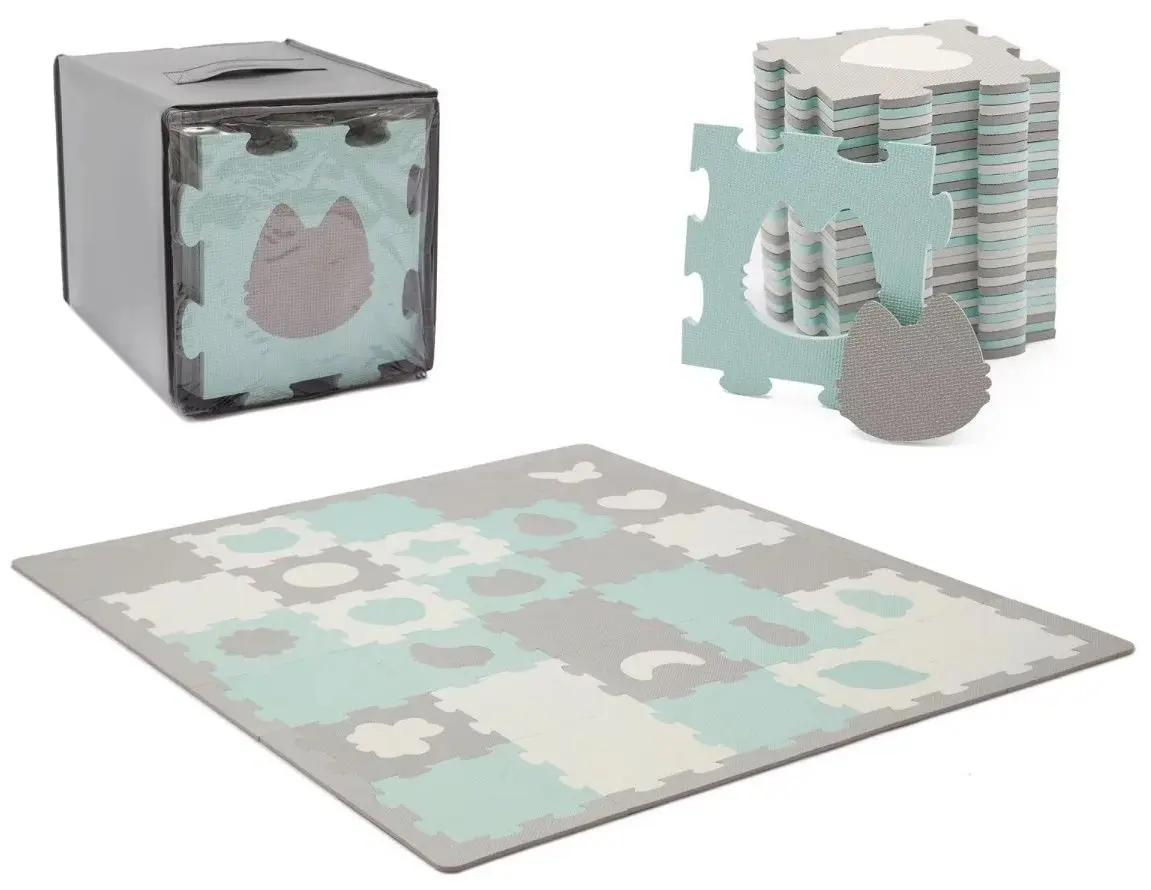Covoras- puzzle Kinderkraft Luno Shapes (Mint) - 5