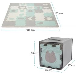 Covoras- puzzle Kinderkraft Luno Shapes (Mint) Thumb