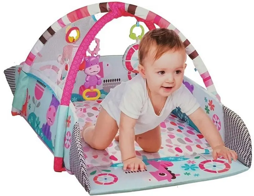 Covoras de joaca 5in1 LeanToys 7192 (Grey/Pink)