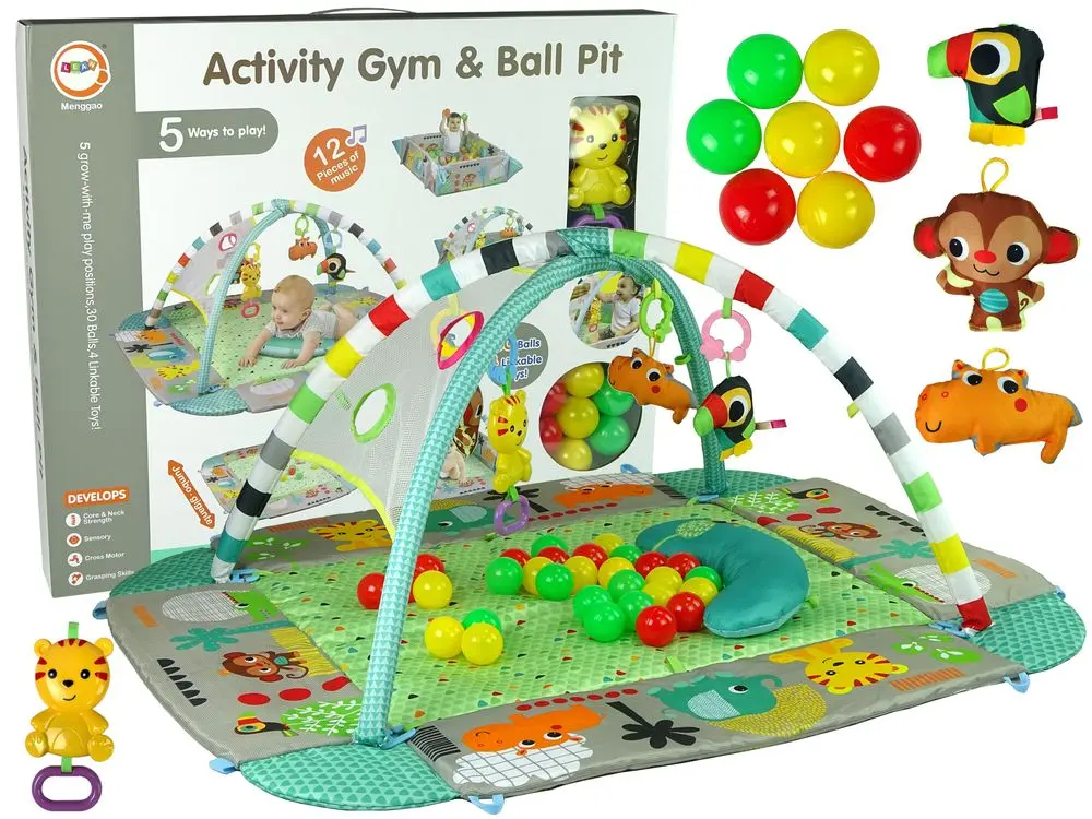 Игровой коврик LeanToys 9485 (Gray/Green)