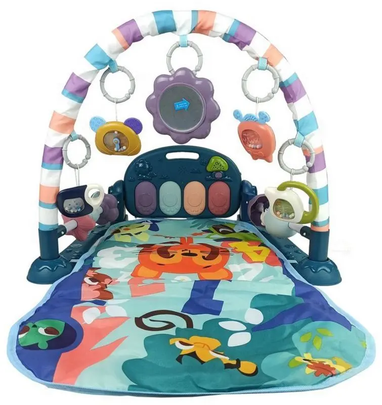 Covoras de joaca LeanToys Baby Fitness (Blue)