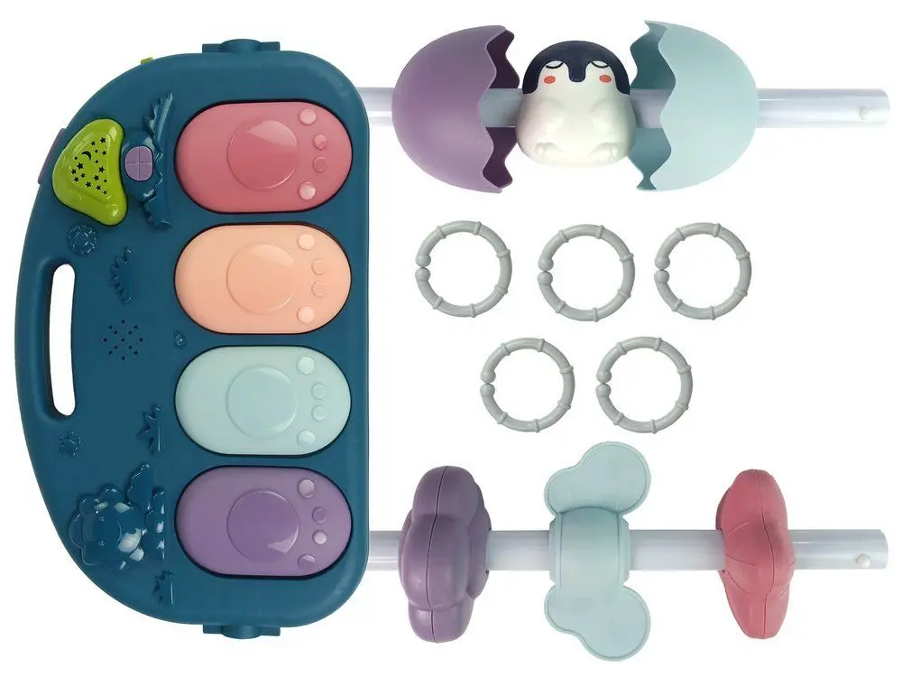 Covoras de joaca LeanToys Baby Fitness (Blue)