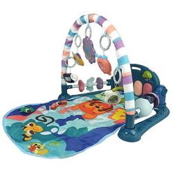 Covoras de joaca LeanToys Baby Fitness (Blue)