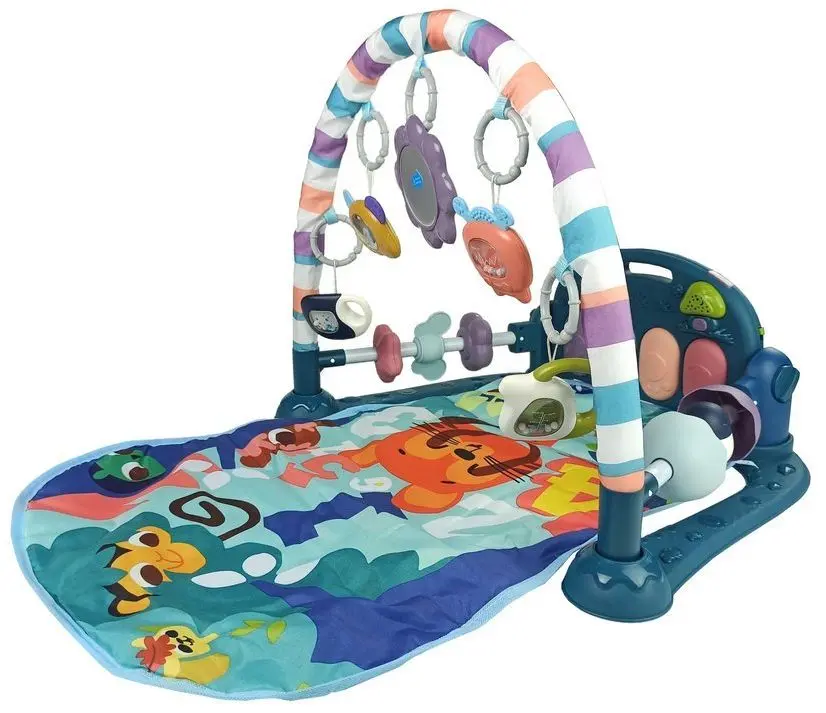 Covoras de joaca LeanToys Baby Fitness (Blue)