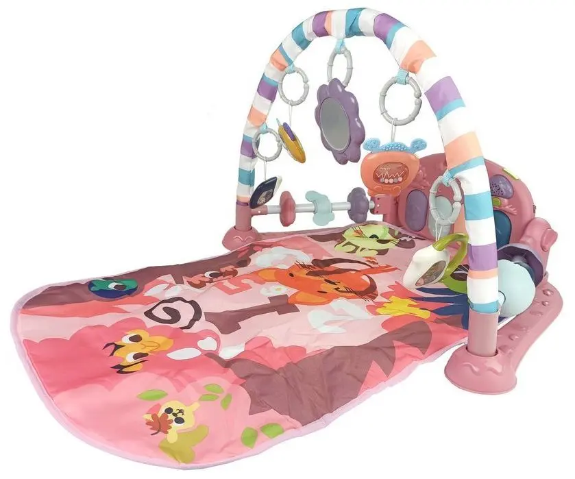 Игровой коврик LeanToys Baby Fitness (Pink)