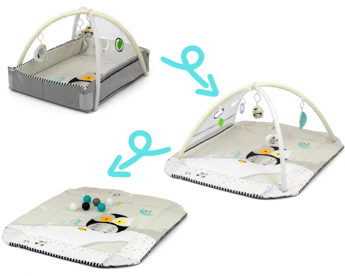 Covoras de joaca 5in1 Milly Mally Lolly Owl (White/Beige) - 4
