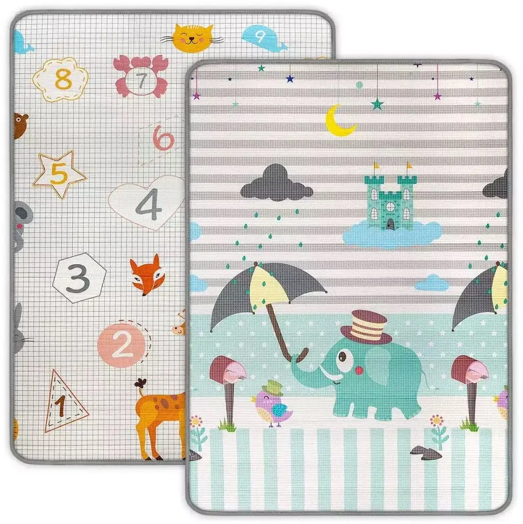 Covoras de joaca Milly Mally Kinder Digits and Elephant (Multicolor)