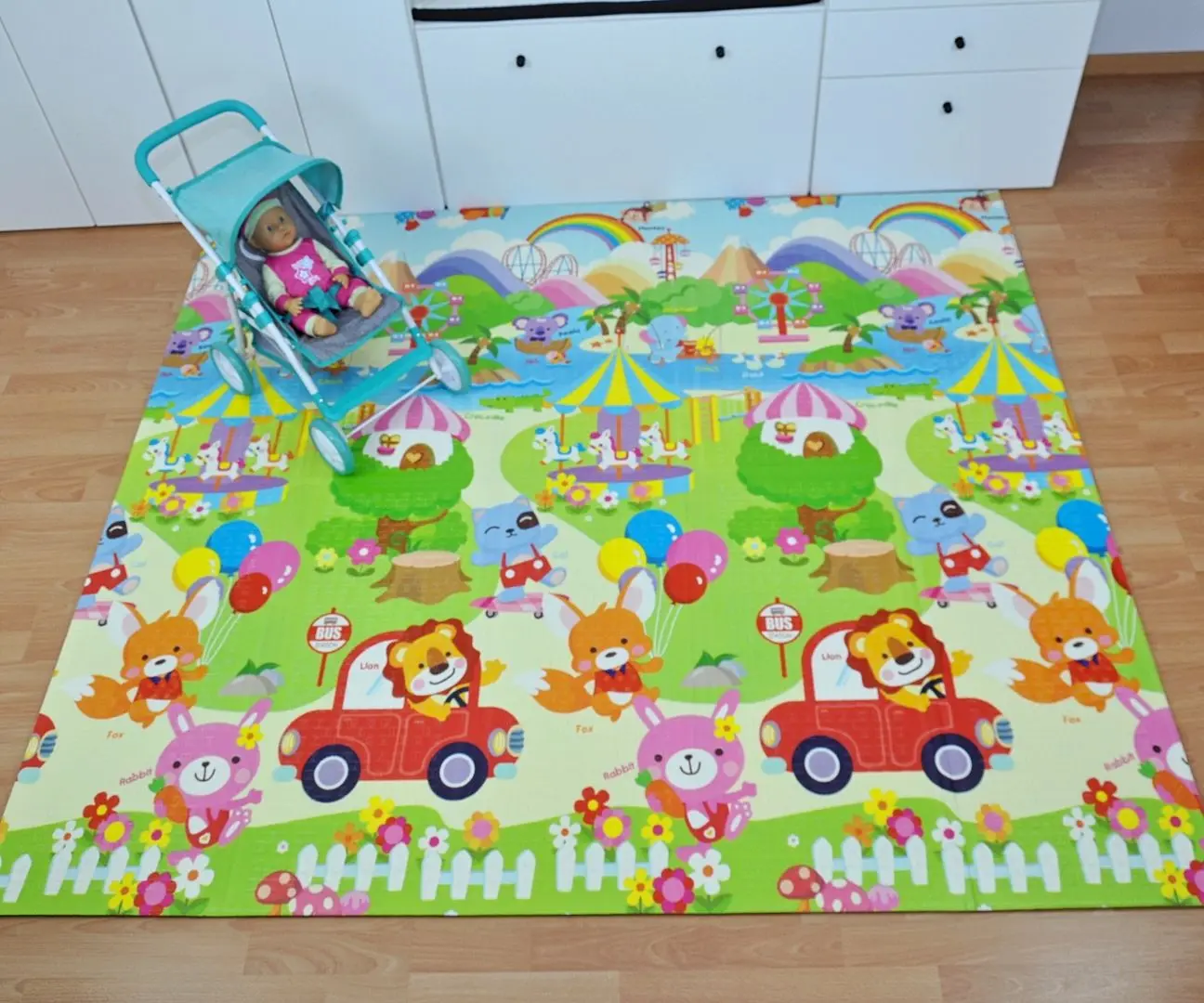 Covoras de joaca Milly Mally Play Giraffe T1 (Multicolor) - 7