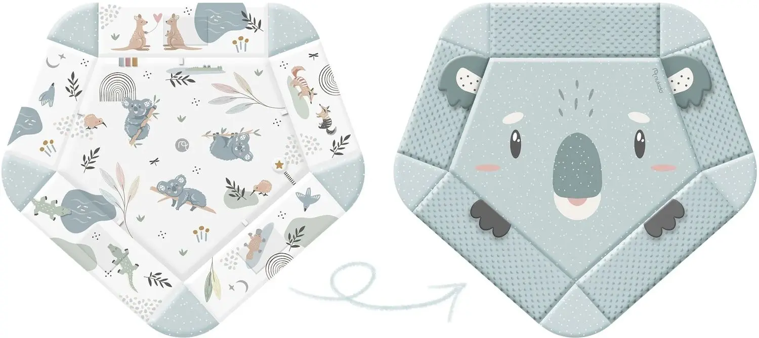 Covoras de joaca Nukido Koala (Mint-Gray)