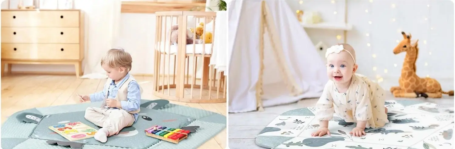 Covoras de joaca Nukido Koala (Mint-Gray)