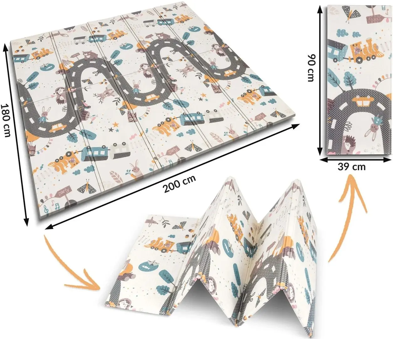 Covoras de joaca Nukido NK-340 (Cream/Black)