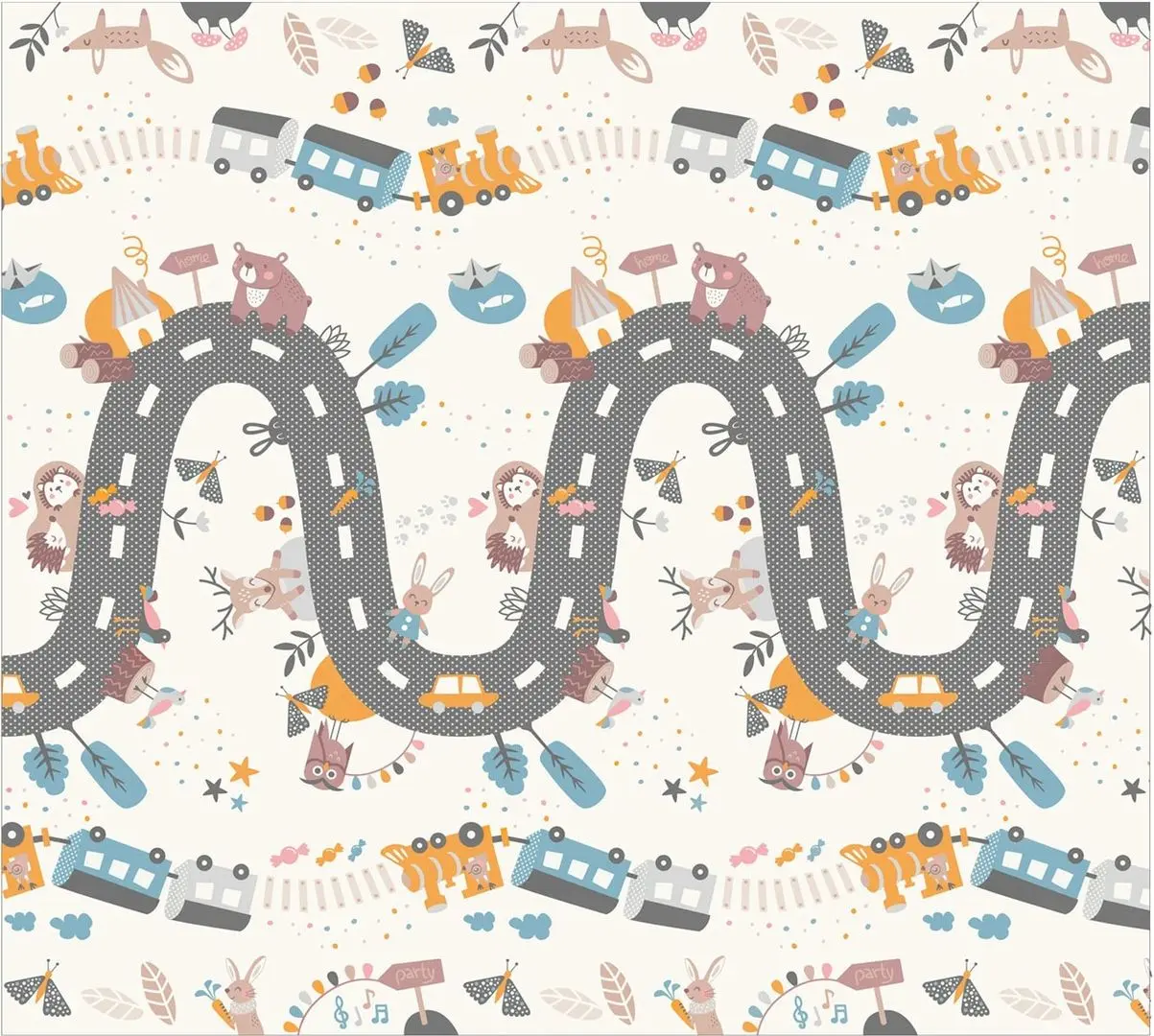 Covoras de joaca Nukido NK-340 (Cream/Black)