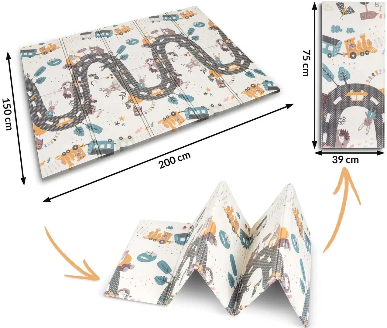 Covoras de joaca Nukido NK-341 (Cream/Black)