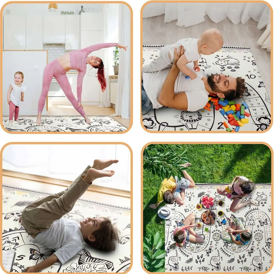 Игровой коврик Nukido NK-341 (Cream/Gray-Blue)