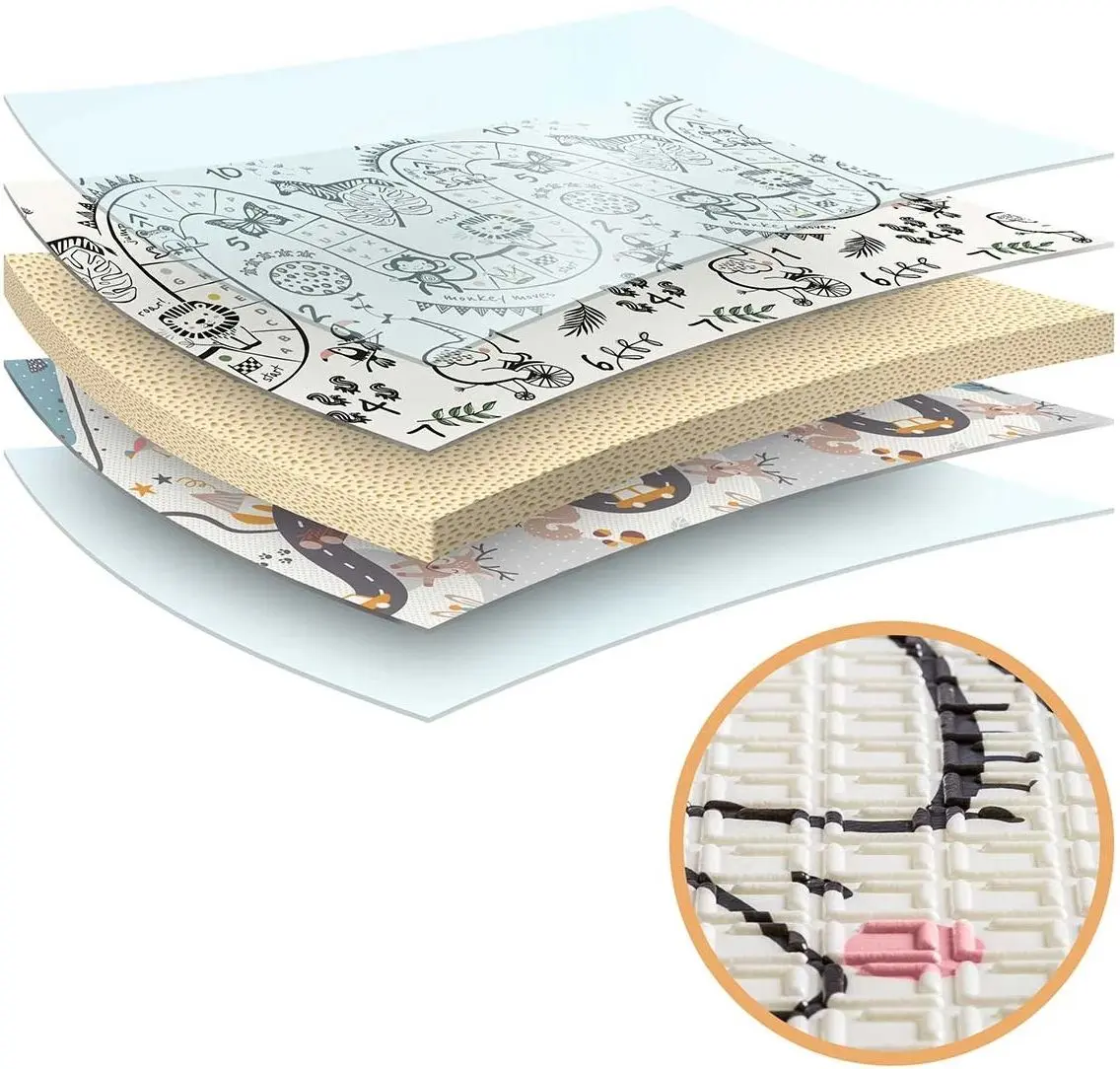 Игровой коврик Nukido NK-341 (Cream/Gray-Blue)