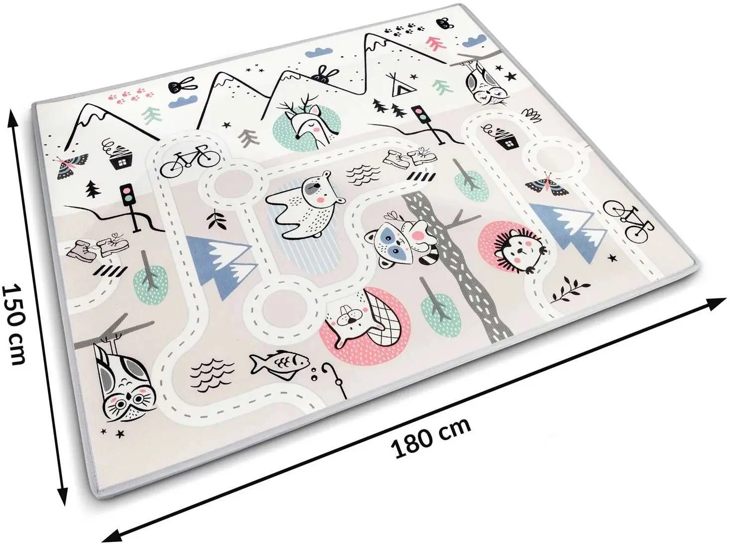 Игровой коврик Nukido NK-342 (Beige/Gray) - 6