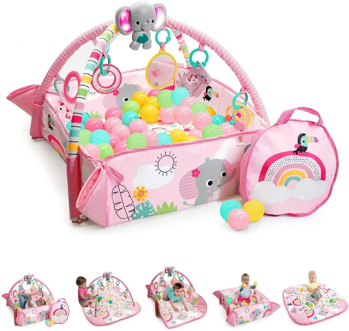 Covoras de joaca 5in1 Bright Starts Rainbow Tropics (Pink)