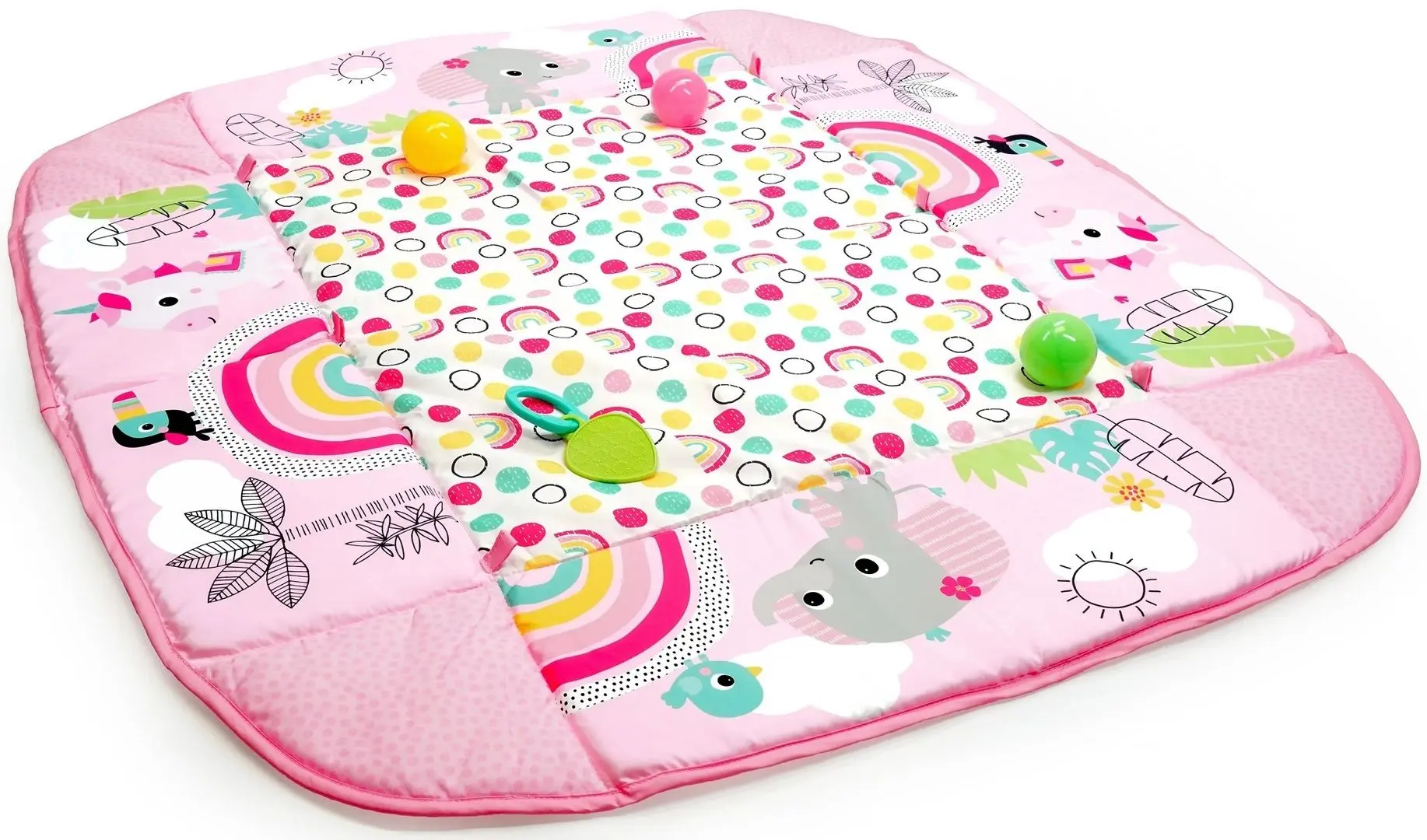 Covoras de joaca 5in1 Bright Starts Rainbow Tropics (Pink)