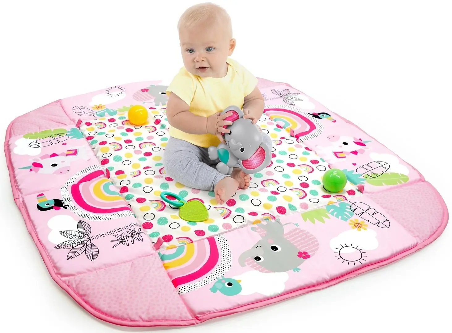 Covoras de joaca 5in1 Bright Starts Rainbow Tropics (Pink)