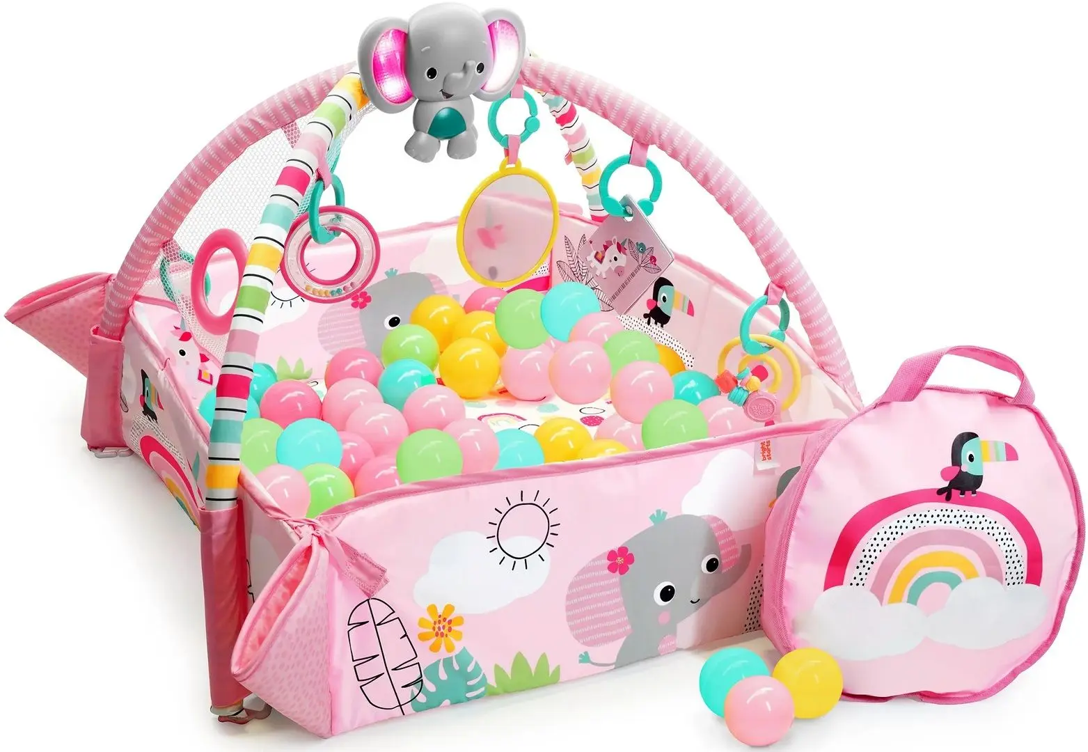 Covoras de joaca 5in1 Bright Starts Rainbow Tropics (Pink)