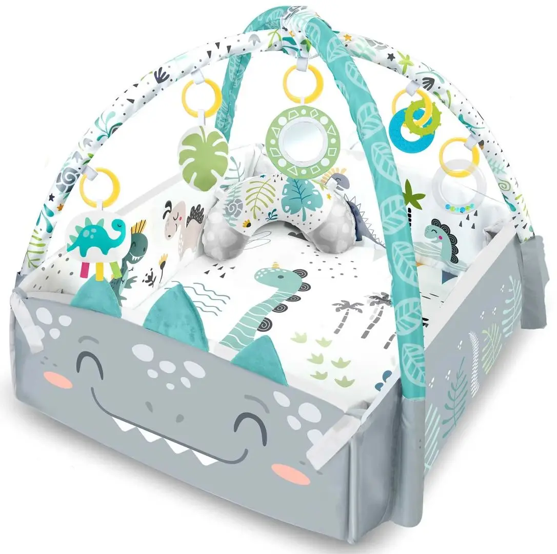 Covoras de joaca 3in1 Ricokids Nessi (White/Grey)
