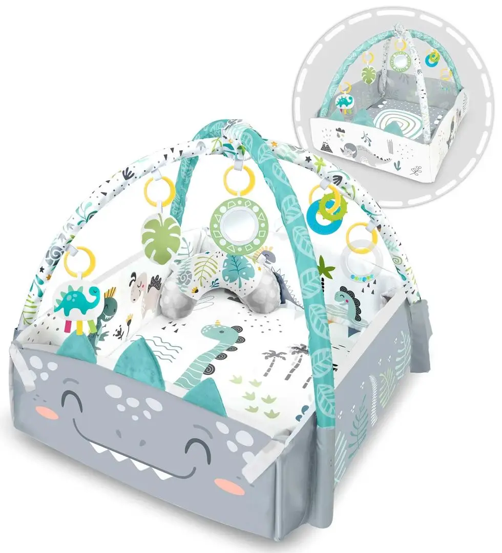 Covoras de joaca 3in1 Ricokids Nessi (White/Grey)