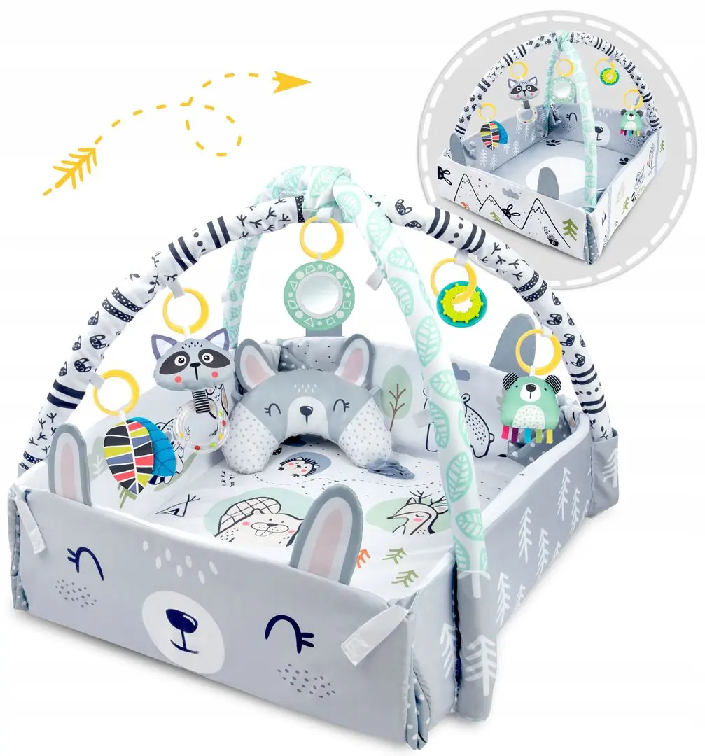 Covoras de joaca Ricokids 7350 (White/Grey) - 8