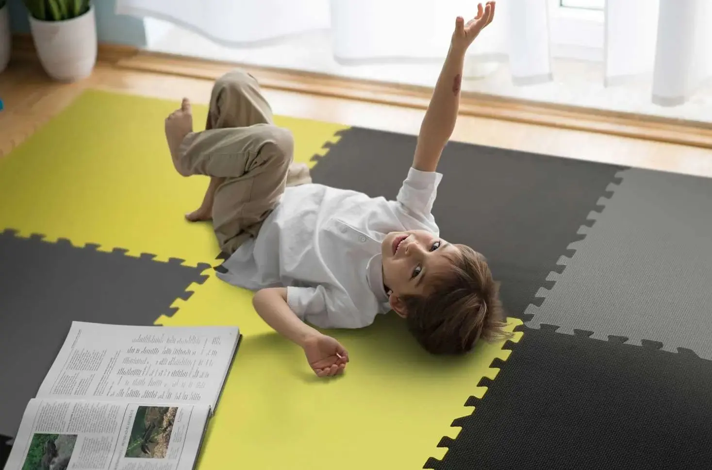 Covoras-puzzle Ricokids 7497 (Grey/Yellow) - 6