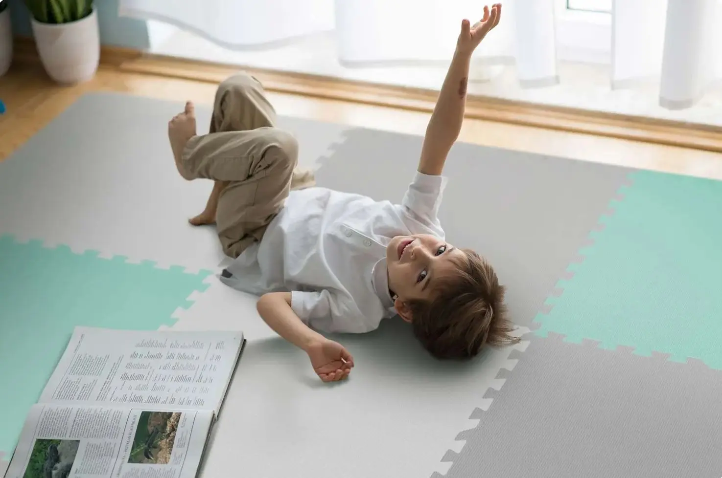 Covoras-puzzle Ricokids 7499 (Grey/Mint) - 6