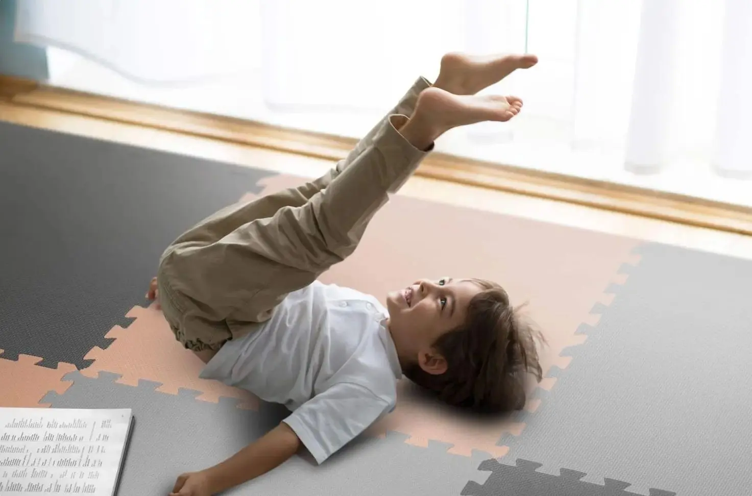 Коврик-пазл Ricokids 7500 (Grey/Peach)