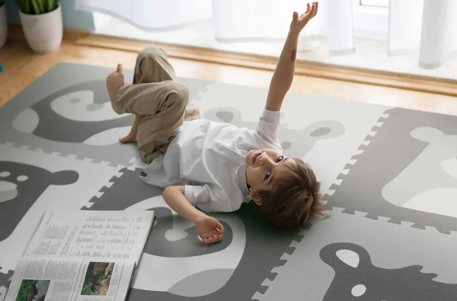 Covoras-puzzle Ricokids 7503 (White/Grey) - 7