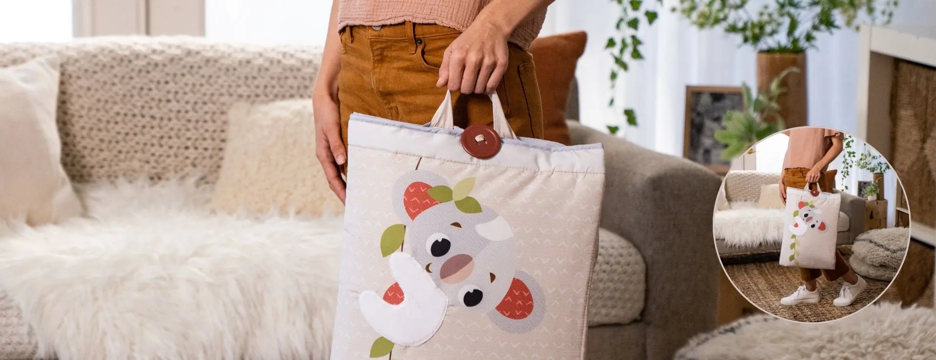 Covoras de joaca Tiny Love Boho Chic XL Super Mat (Beige)