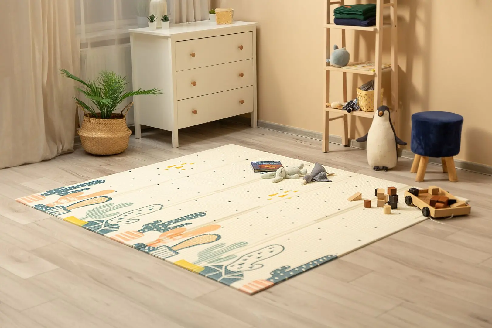 Covoras de joaca Toyz Cacti (White/Blue)