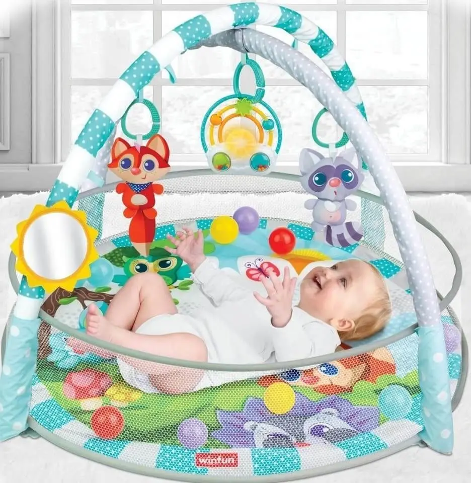 Игровой коврик Winfun Play Gym and Ball Pit (Grey/Tourqoise) - 6