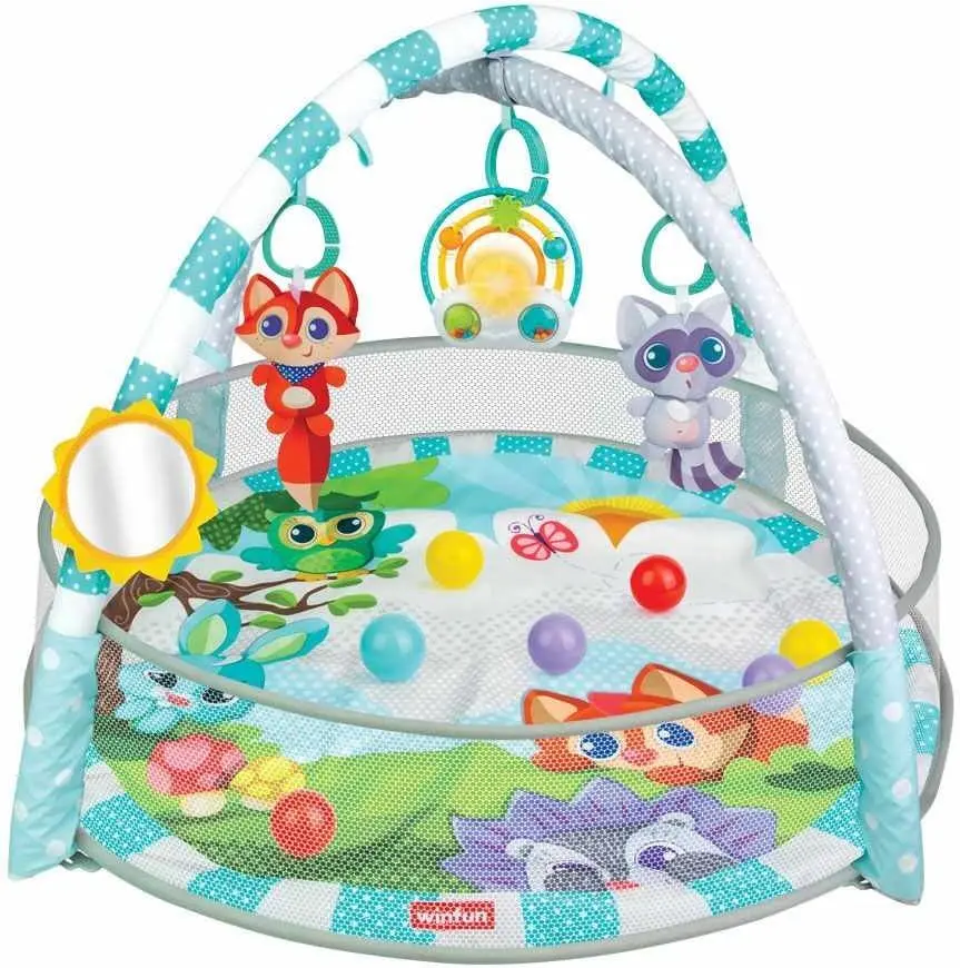 Игровой коврик Winfun Play Gym and Ball Pit (Grey/Tourqoise)