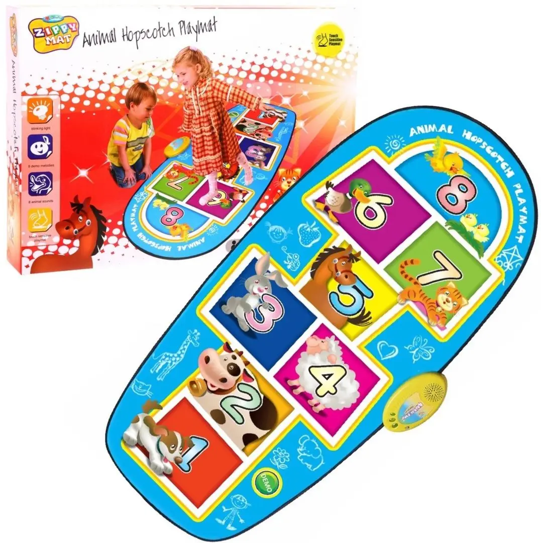 Covoras de joaca Zippy Mat Animal Hopscoth Playmat (Blue) - 4