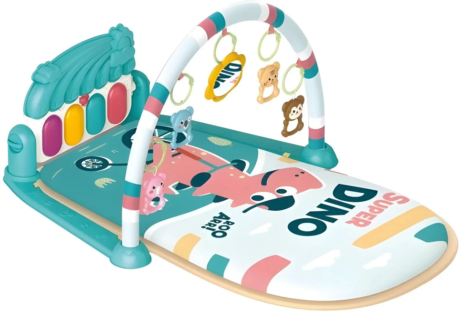 Covoras de joaca Alibibi Baby Piano Dino BBH5283376 (Green/Blue)