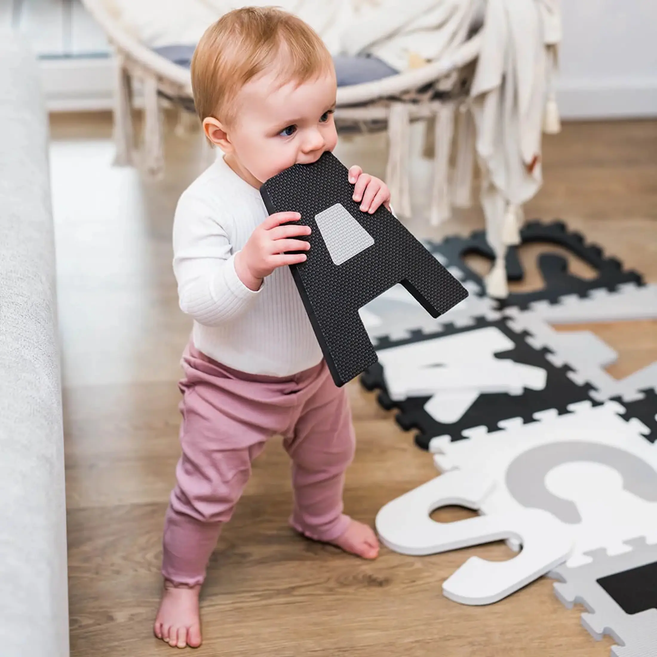 Коврик-пазл BabyOno Letters 0278/02 (Grey/Black) - 3
