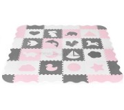 Covoras-puzzle Ecotoys ECOEVA013 (Pink/Grey)