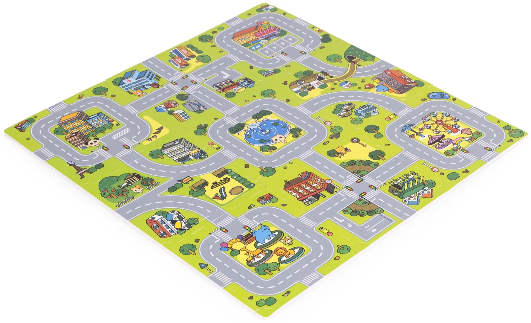 Covoras-puzzle Ecotoys ECOEVA018 (Green/Grey) - 2