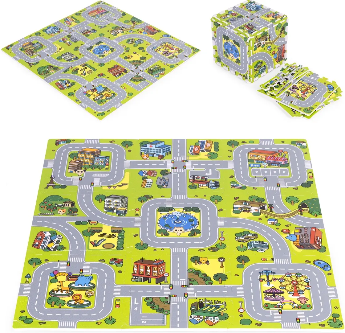 Covoras-puzzle Ecotoys ECOEVA018 (Green/Grey) - 3