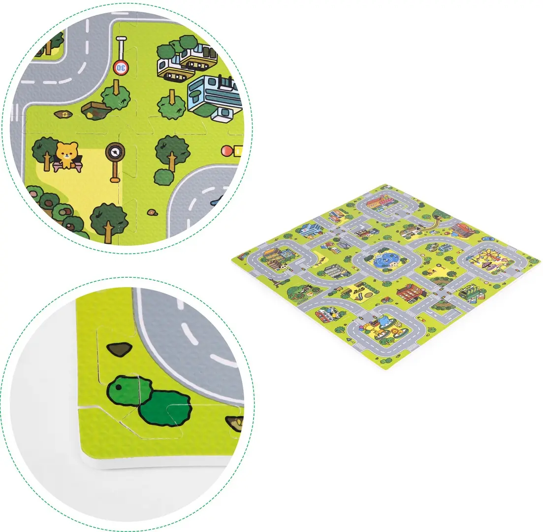 Covoras-puzzle Ecotoys ECOEVA018 (Green/Grey) - 4