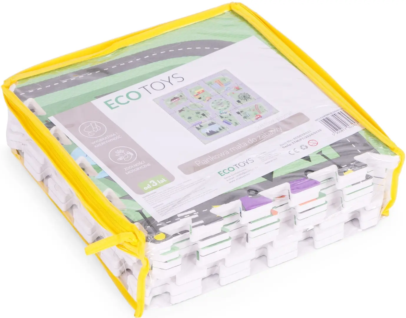 Covoras-puzzle Ecotoys ECOEVA021 (Green/Grey)