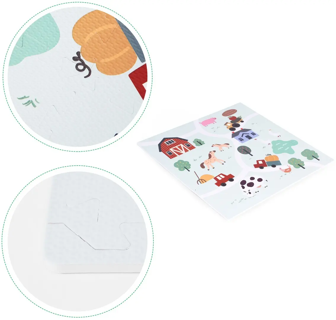 Covoras-puzzle Ecotoys ECOEVA021 (Green/White)