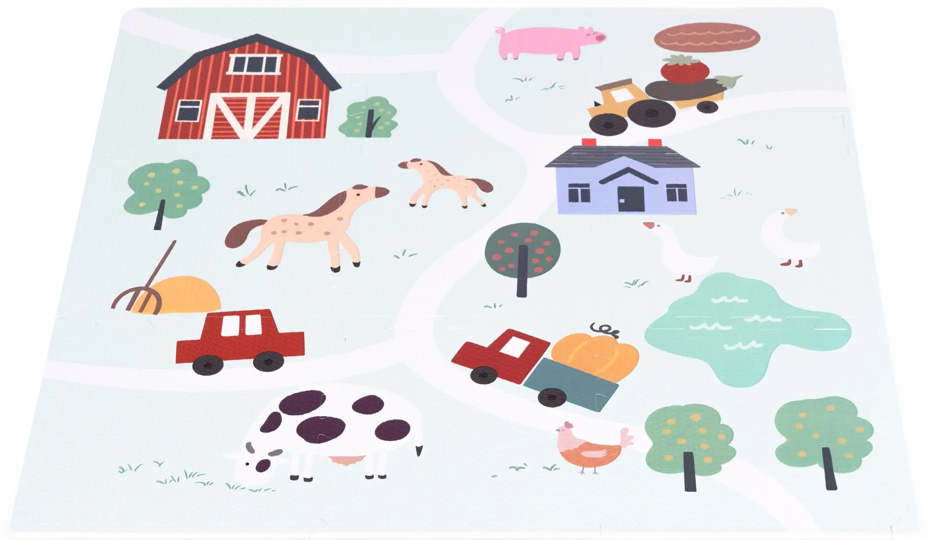 Covoras-puzzle Ecotoys ECOEVA021 (Green/White)