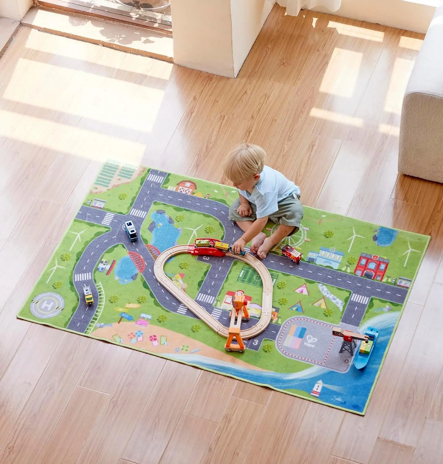 Игровой коврик Hape Railworld Discovery E3796 (Multicolor)