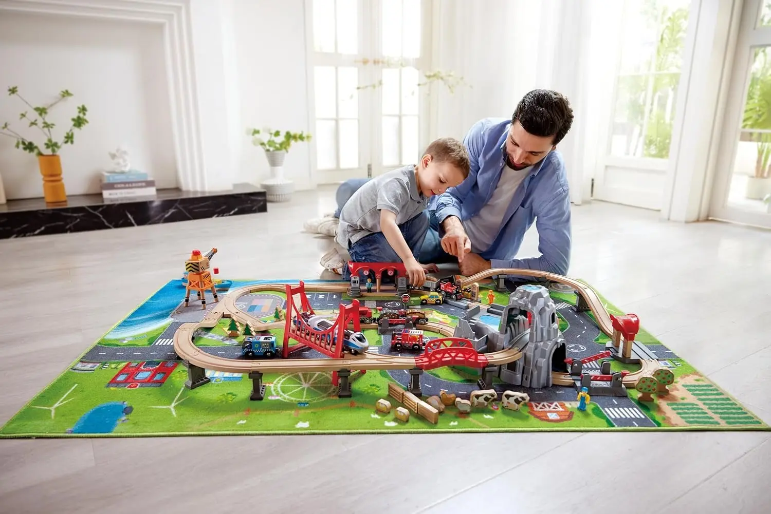 Игровой коврик Hape Railworld Discovery E3796 (Multicolor)