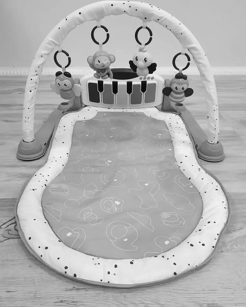 Covoras de joaca Kikka Boo Fluffy Clavier (Grey)