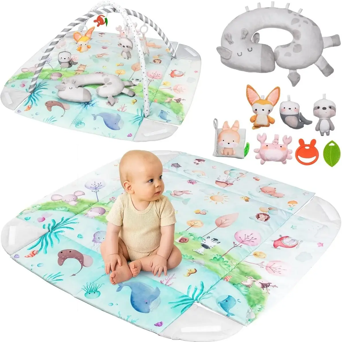 Covoras de joaca Lionelo Anika Natural (Multicolor) - 3