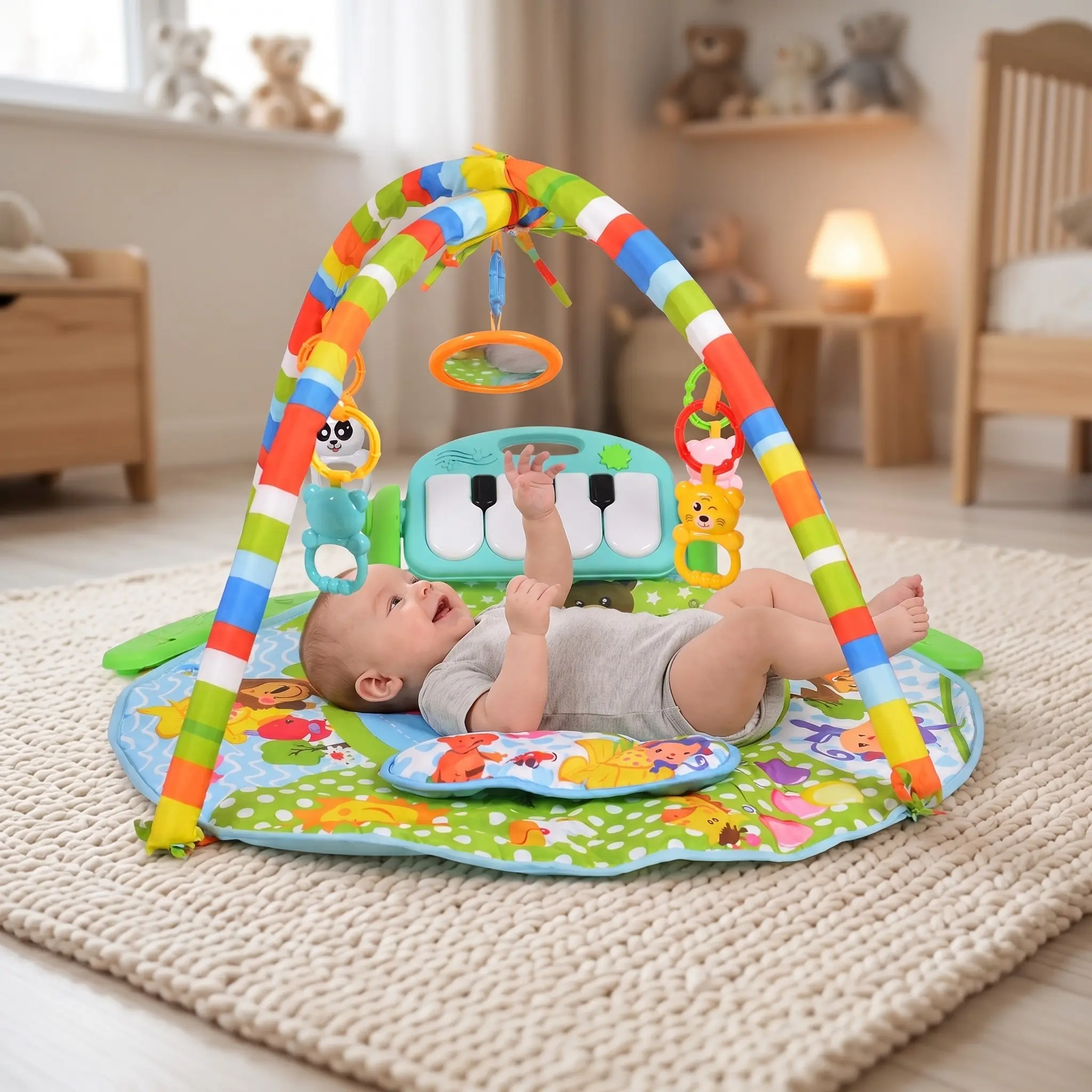 Covoras de joaca Moni Baby Piano Boy (Pink) - 5